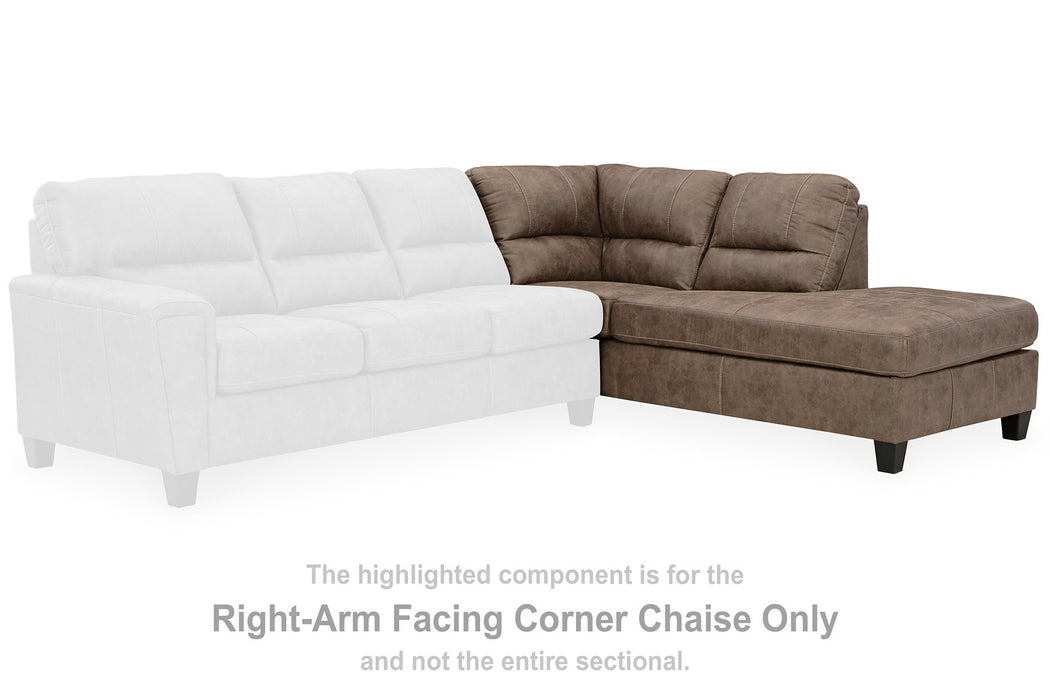 Navi 2-Piece Sectional Sofa Sleeper Chaise