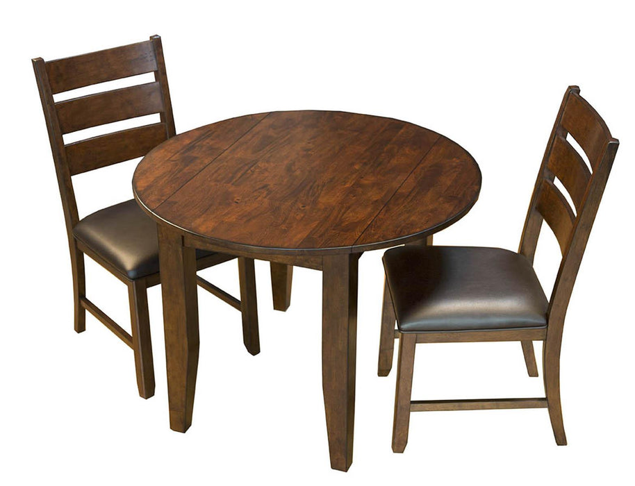 A-America Furniture Mason Round Drop Leaf Table in Macciato