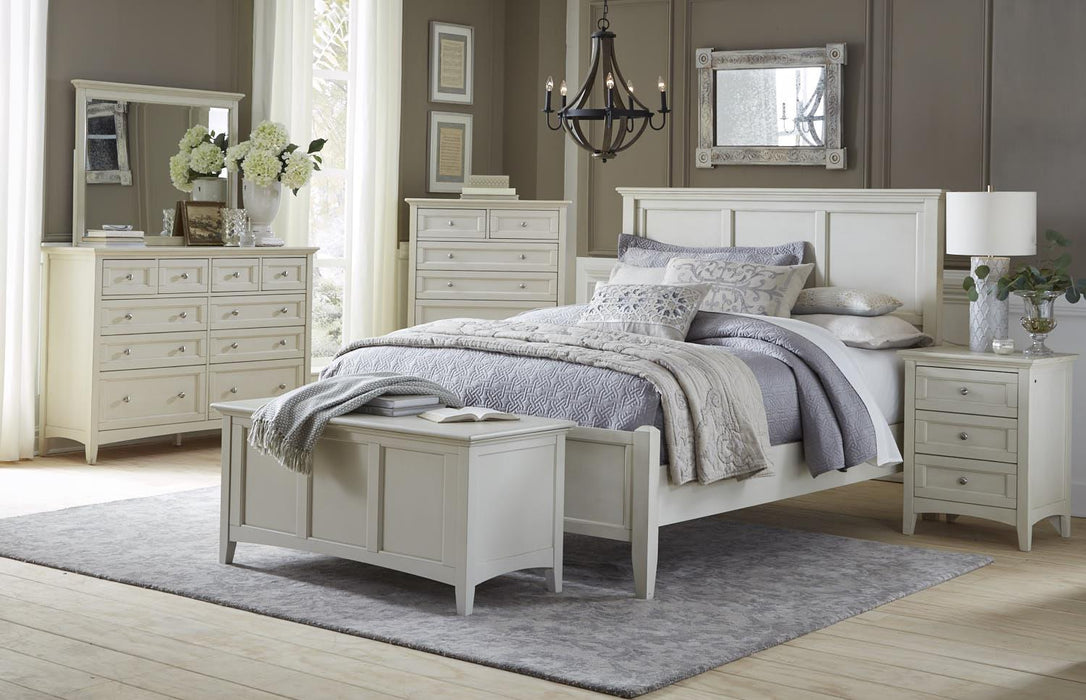 A-America Furniture Northlake Queen Panel Bed in White Linen