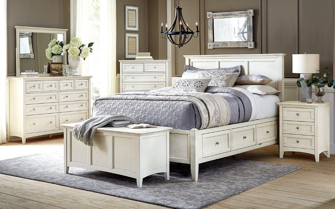 A-America Furniture Northlake Queen Storage Bed in White Linen