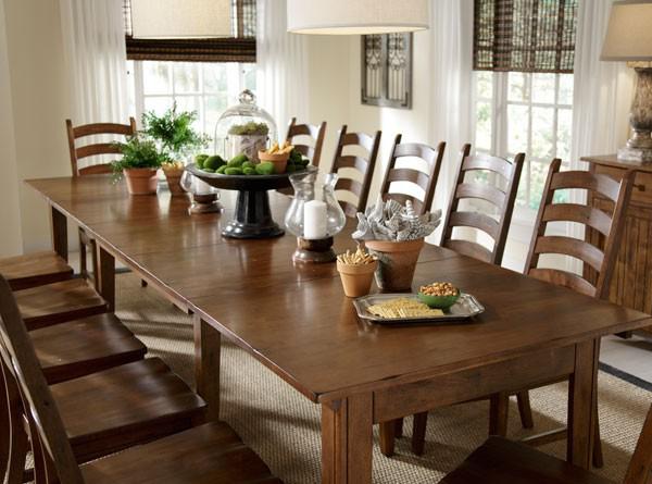 A-America Toluca Vers-A-Table Dining Table in Rustic Amber