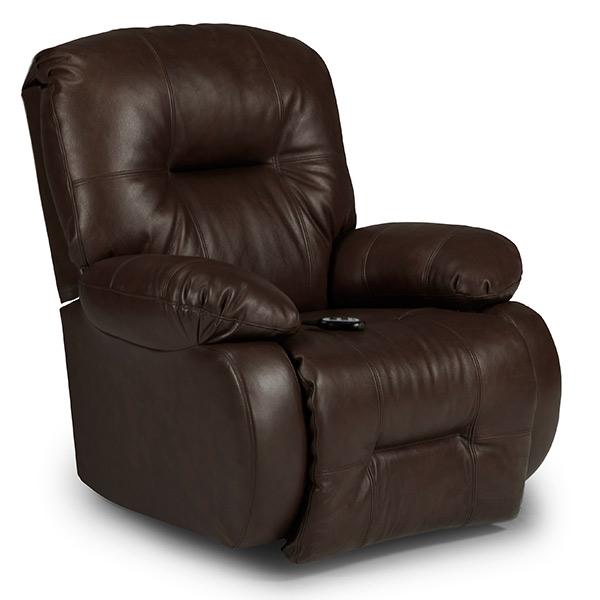 BRINLEY LEATHER SPACE SAVER RECLINER- 8MW84LU