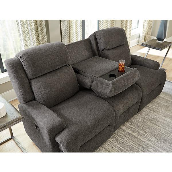 O'NEIL COLLECTION POWER RECLINING SOFA W/ FOLD DOWN TABLE- S920RZ4