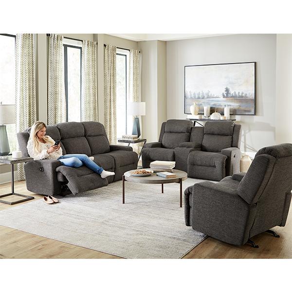 O'NEIL COLLECTION POWER RECLINING SOFA W/ FOLD DOWN TABLE- S920RZ4