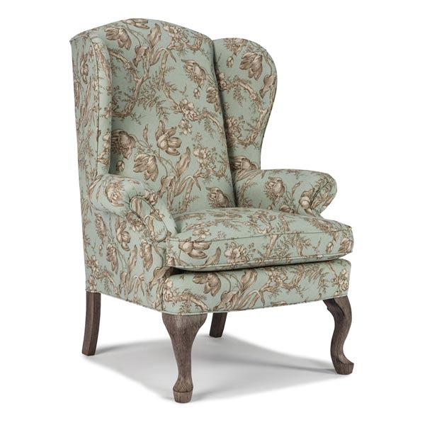 SYLVIA QUEEN ANNE WING CHAIR- 0710DC