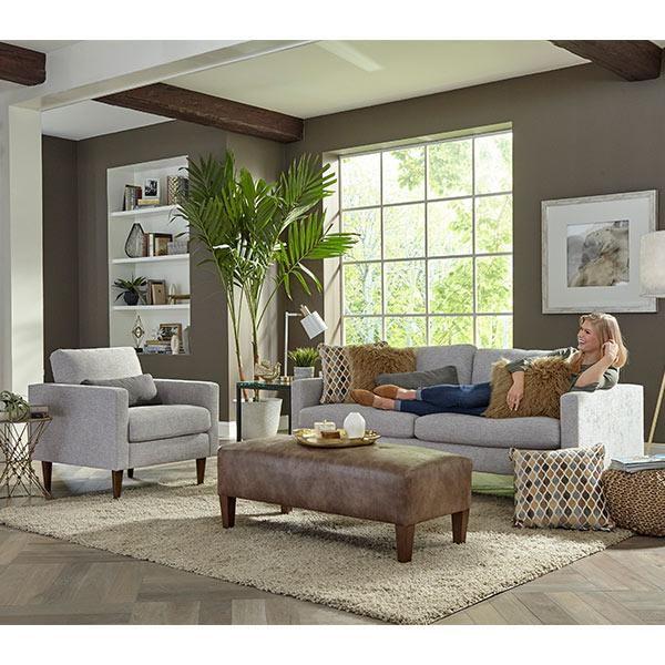TRAFTON COLLECTION STATIONARY SOFA W/2 PILLOWS- S10DW
