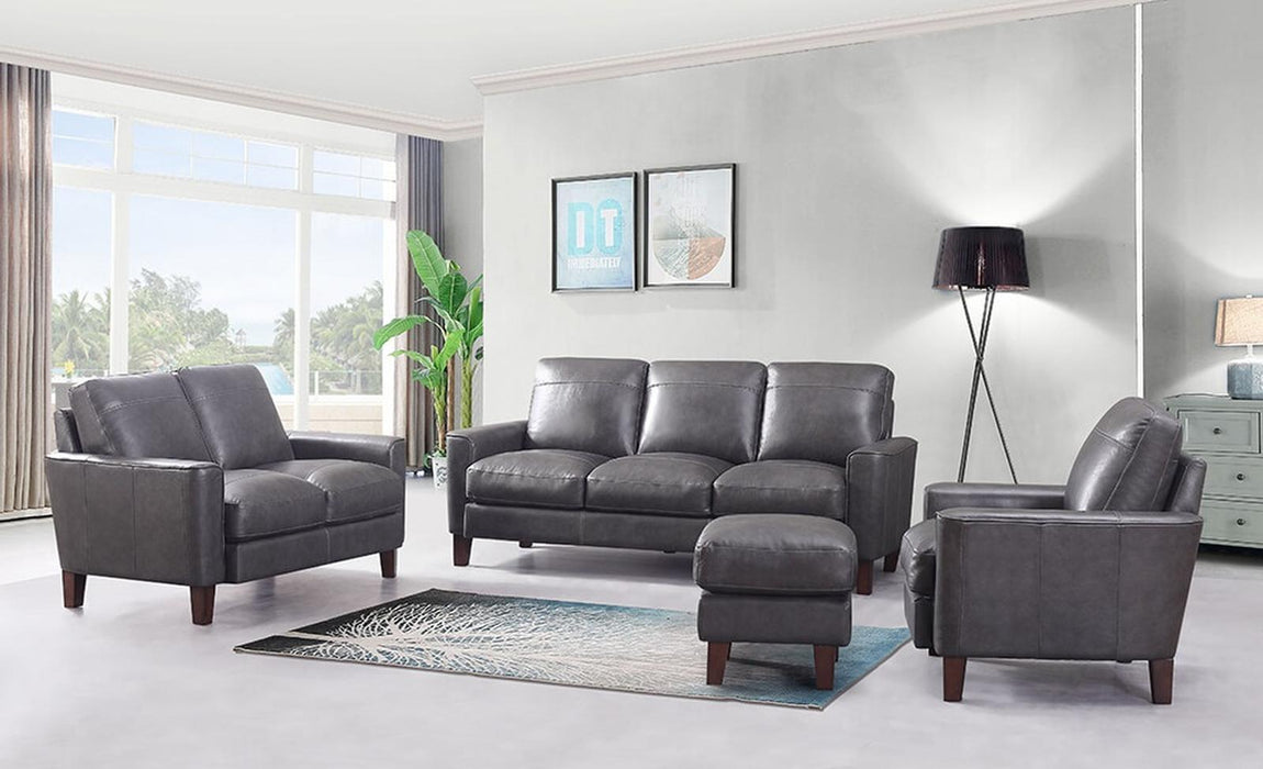 Leather Italia Georgetown-Chino Loveseat in Grey