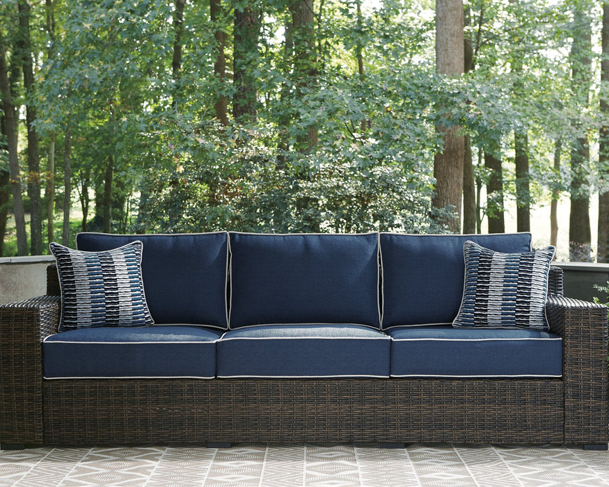 Grasson Lane Outdoor Sofa and Loveseat with Lounge Chairs and End Table