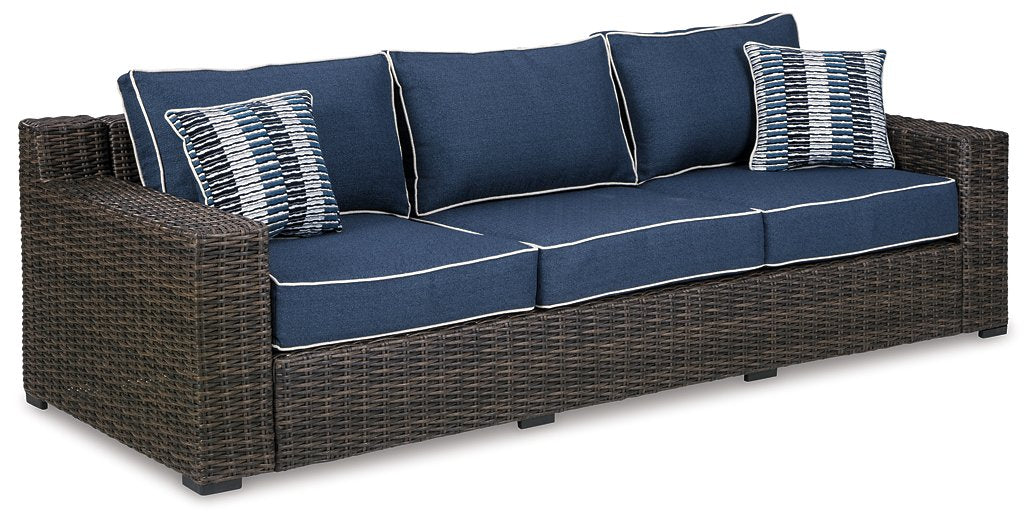 Grasson Lane Outdoor Sofa and Loveseat with Lounge Chairs and End Table