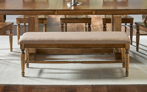 A-America Furniture Bennett Upholstered Bench in Smoky Quartz image