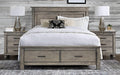 A-America Furniture Glacier Point King Storage Bed in Greystone image