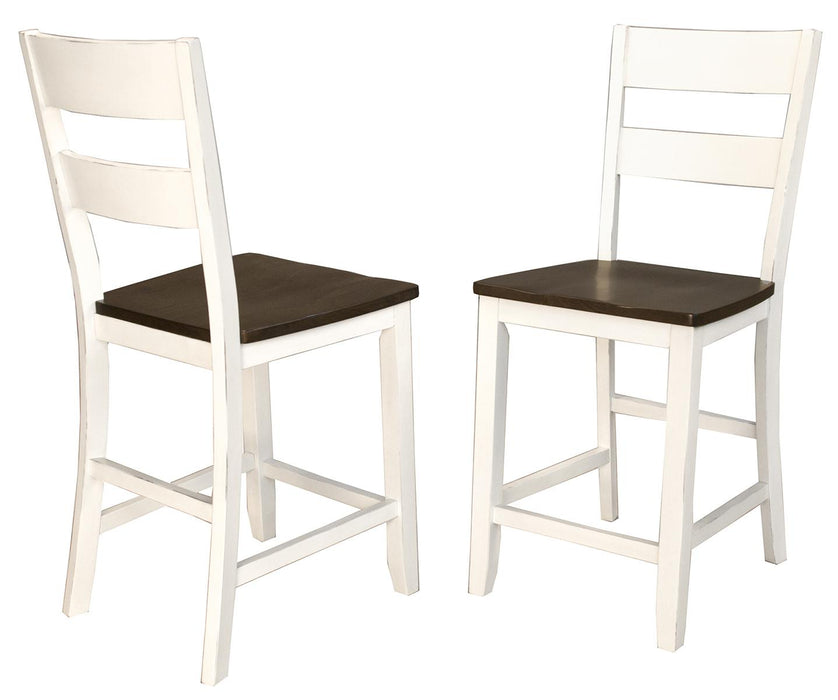 A-America Furniture Mariposa Ladderback Barstool in Coffee (Set of 2) image