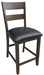 A-America Furniture Mariposa Ladderback Upholstered Barstool in Warm Grey (Set of 2) image