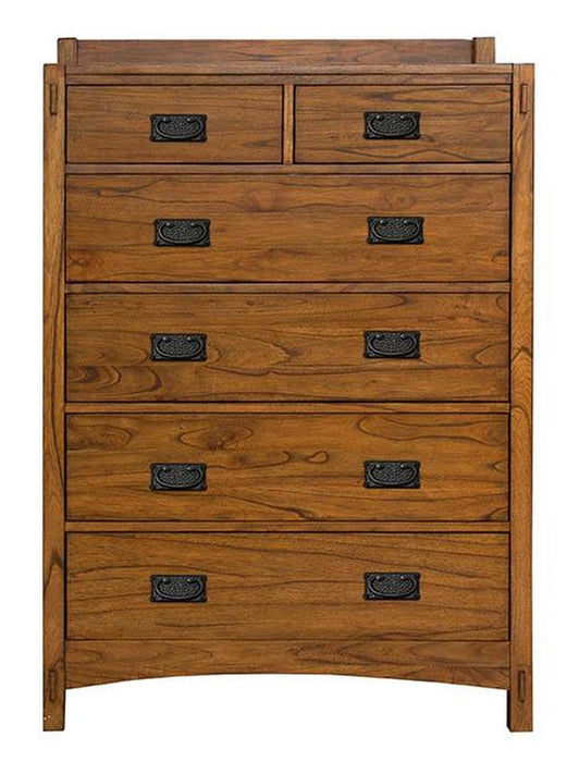 A-America Furniture Mission Hill 6-Drawer Chest in Harvest image