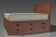 A-America Furniture Mission Hill King Captain Bed in Harvest image