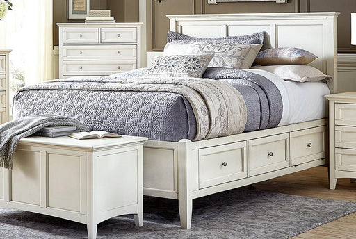 A-America Furniture Northlake Queen Storage Bed in White Linen image