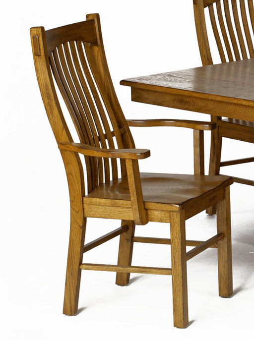 A-America Laurelhurst Slatback Arm Chair in Rustic Oak (Set of 2) image