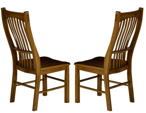 A-America Laurelhurst Slatback Side Chair in Rustic Oak (Set of 2) image