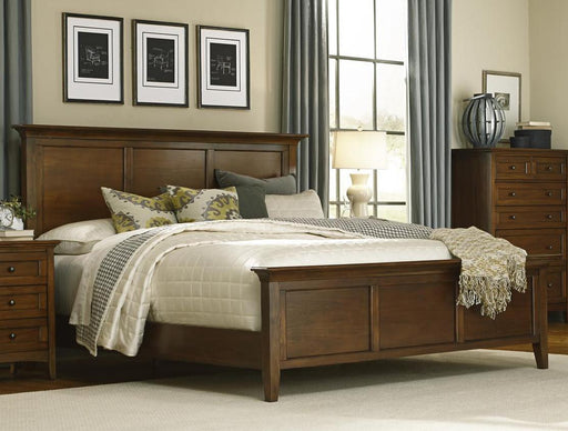 A-America Westlake King Panel Bed in Brown Cherry image