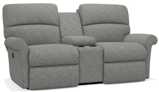 La-Z-Boy Robin Charcoal Reclining Loveseat with Console image