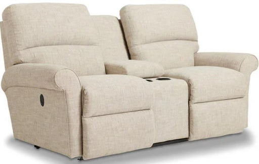 La-Z-Boy Robin Taupe Reclining Loveseat with Console image