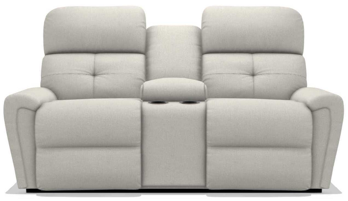 La-Z-Boy Douglas Pearl Power Reclining Loveseat with Headrest and Console image