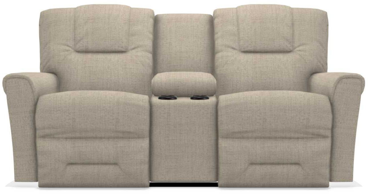 La-Z-Boy Easton Fawn Power Reclining Loveseat with Headrest And Console image
