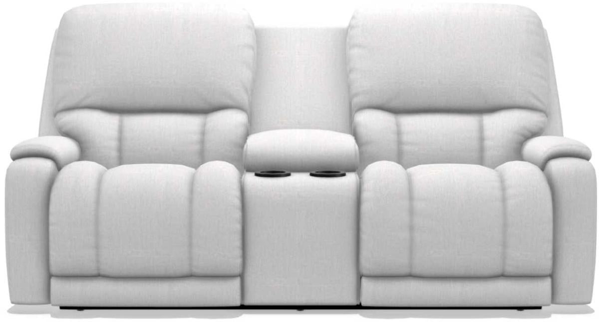La-Z-Boy Greyson Muslin Power Reclining Loveseat with Headrest And Console image