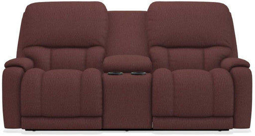 La-Z-Boy Greyson Burgundy Power Reclining Loveseat with Headrest And Console image