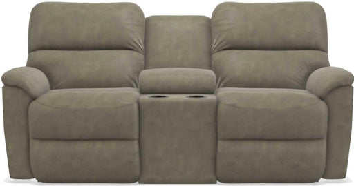 La-Z-Boy Brooks Charcoal Reclining Loveseat With Console image