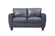 Leather Italia Georgetown-Traverse Loveseat in Blue image