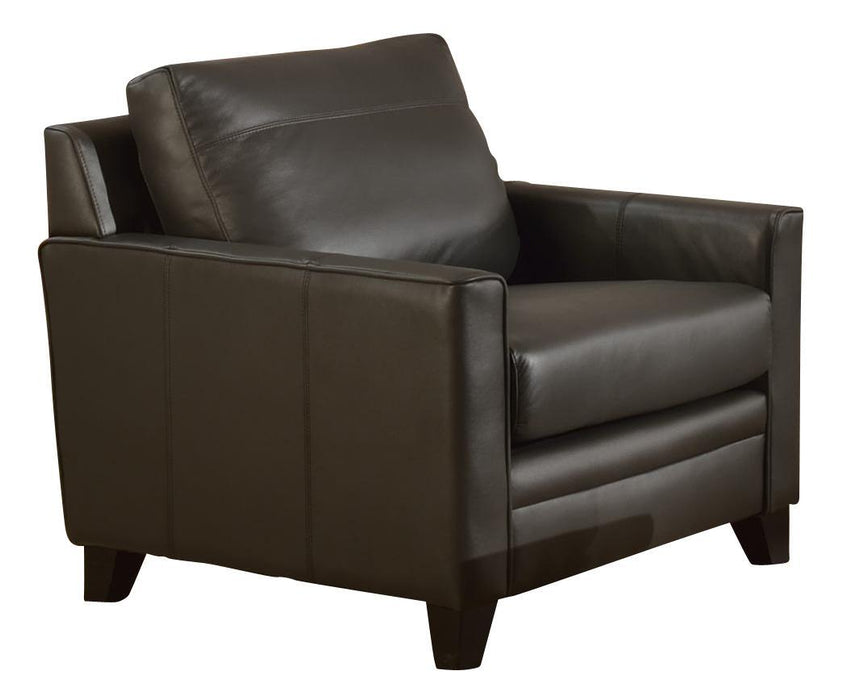 Leather Italia USA Cambria - Fletcher 6287B Chair in Charcoal image